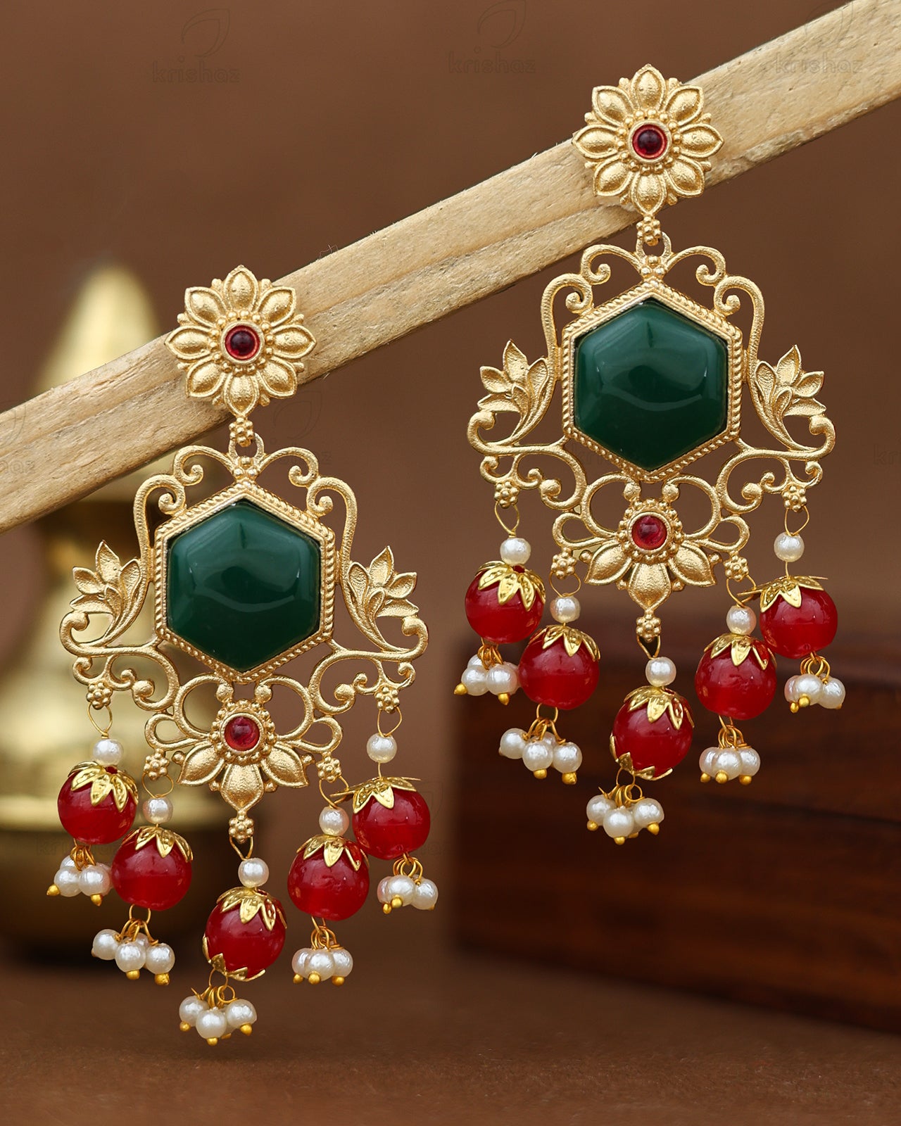 Nikhat Premium Gold Danglers