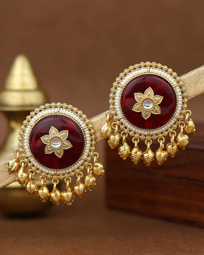 Gulmohar Premium Gold Studs