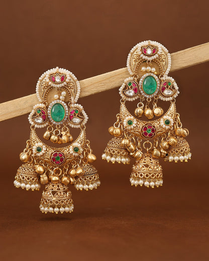 Noorani Premium Gold Jhumki