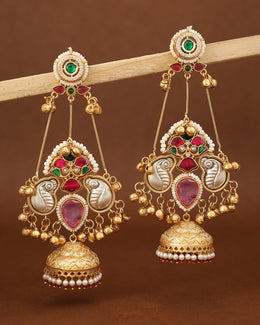 Nidhivan Premium Gold Jhumki