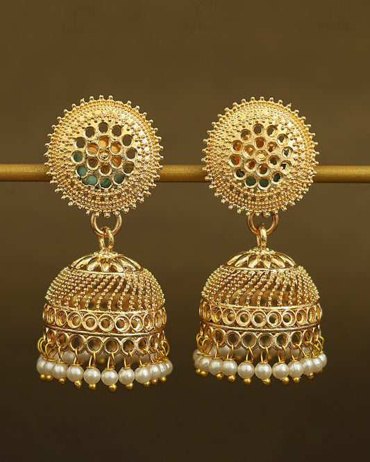 Siya Gold Jhumki Earrings
