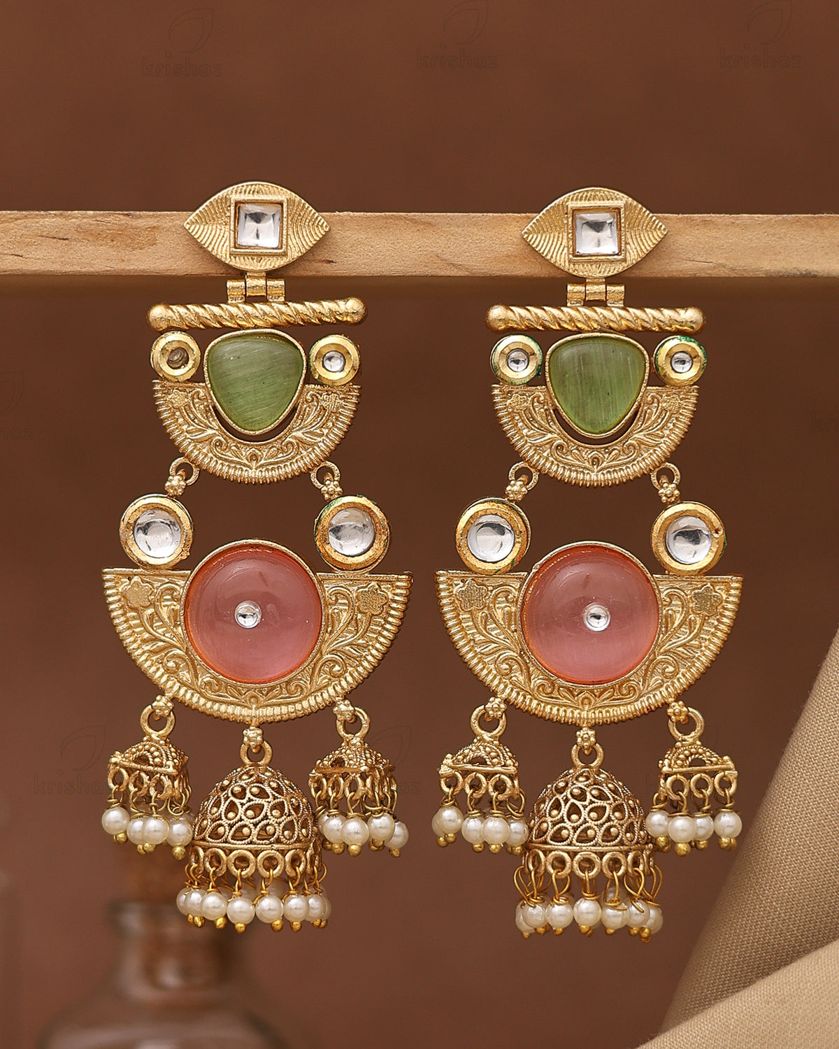 Kriti Premium Gold Jhumki Earrings