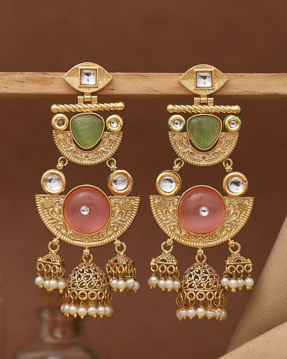 Kriti Premium Gold Jhumki Earrings