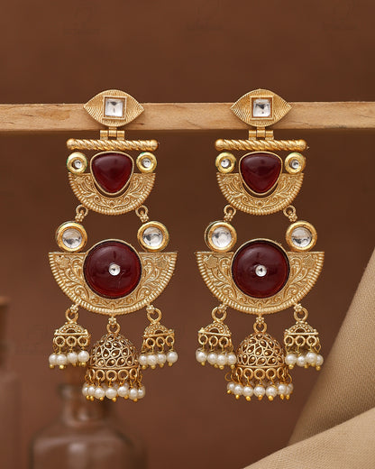 Kriti Premium Gold Jhumki Earrings