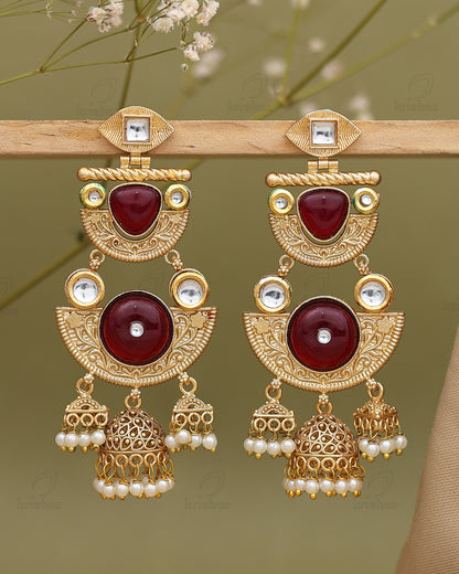 Kriti Premium Gold Jhumki Earrings