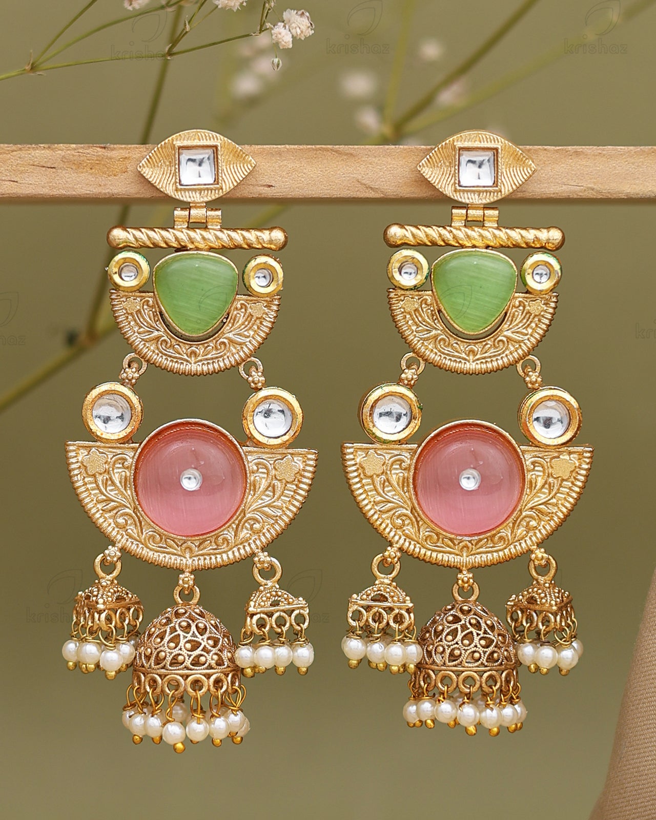 Kriti Premium Gold Jhumki Earrings
