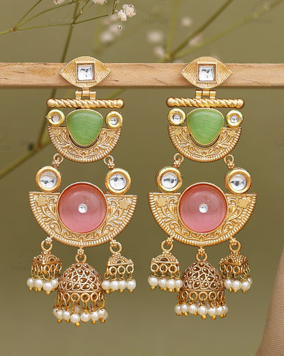 Kriti Premium Gold Jhumki Earrings