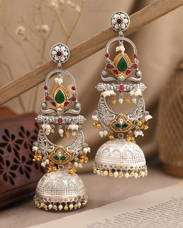 Shravanthi Long Jhumka Earrings