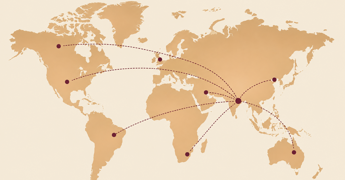 Global shipping map