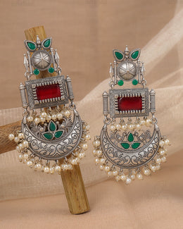 Noor Peacock Dangler Earrings