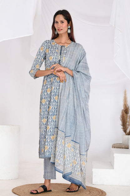Indigo Blue Suit Set - Divya