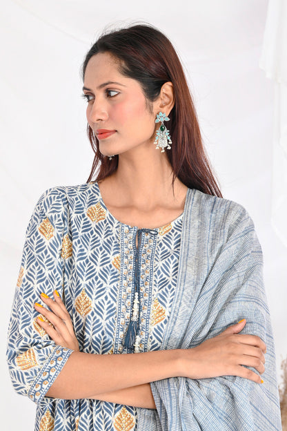Indigo Blue Suit Set - Divya
